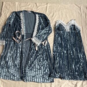 Victoria's Secret Blue Velvet Intimates Set